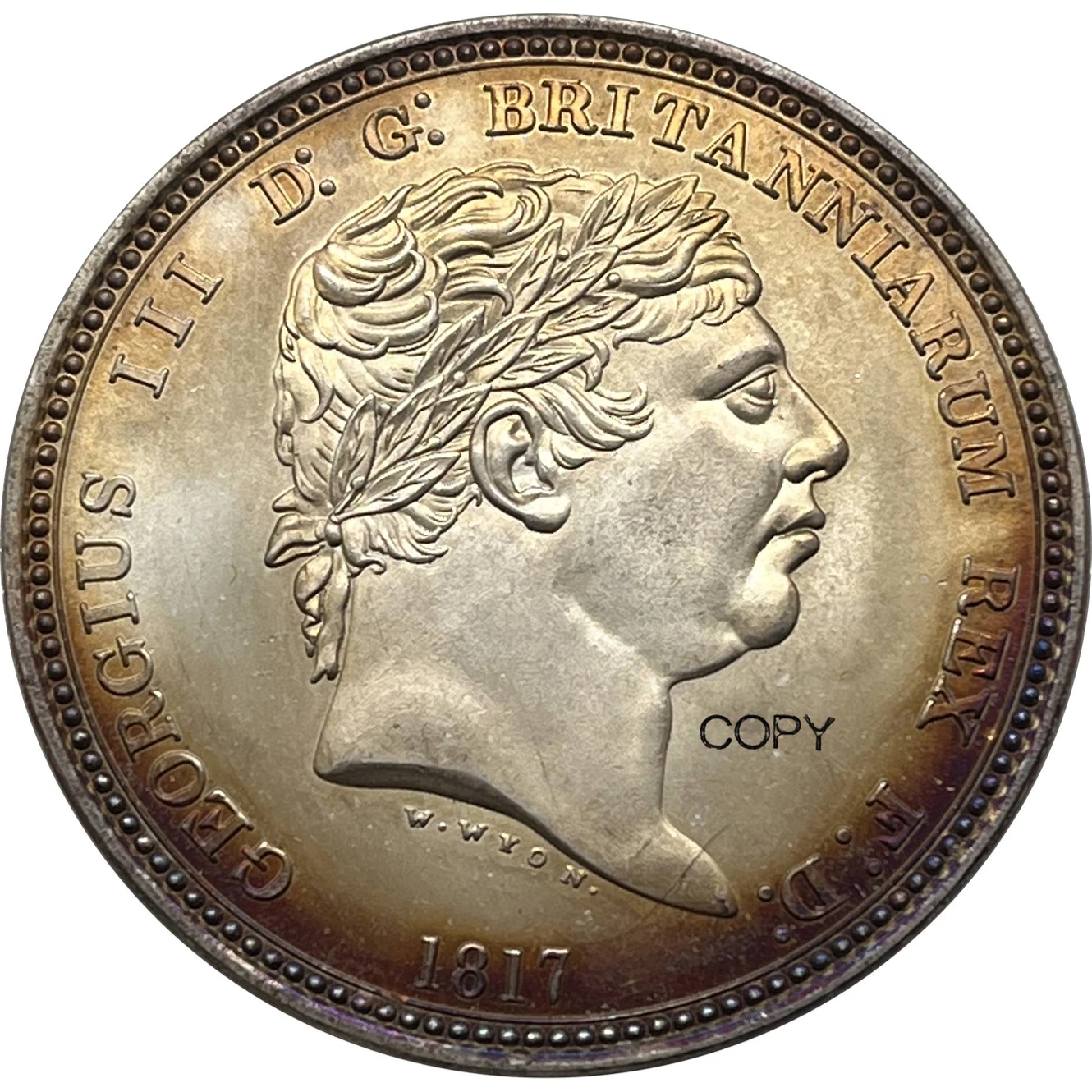 King George III 1817 Replica Coin 3 King George III 1817 Replica Coin - Image 3