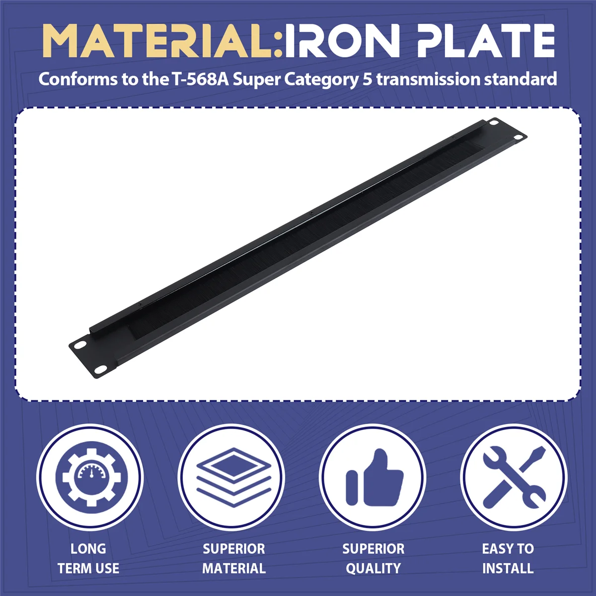 19-Inch Black Rack Blanking Plate for Network Cabinets 6 19-Inch Black Rack Blanking Plate for Network Cabinets - Image 6