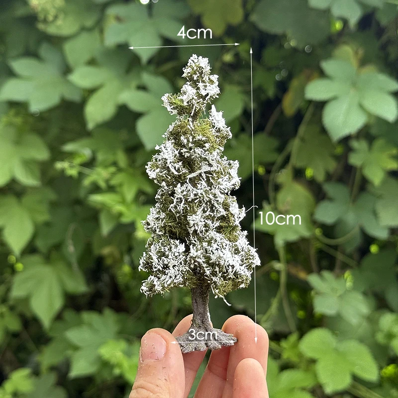 Miniature Snow-Covered Wire Cedar Tree Set 2 Miniature Snow-Covered Wire Cedar Tree Set - Image 2