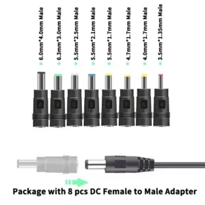 8-in-1 Laptop DC Power Jack Adapter Set 10 Sd2664ee04c414b89885f0055691bdb71e