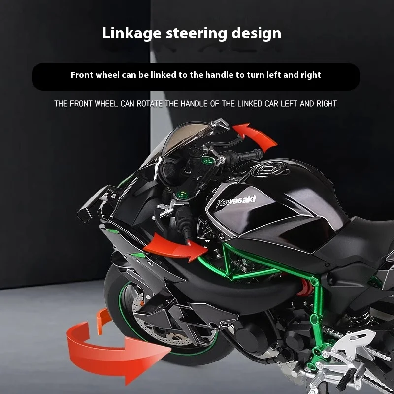 Kawasaki H2R 1:6 Diecast Motorcycle Model 6 Kawasaki H2R 1:6 Diecast Motorcycle Model - Image 6