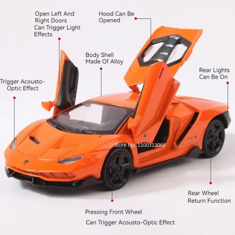 1:32 Lamborghini LP770-4 Miniature Toy 3 1:32 Lamborghini LP770-4 Miniature Toy - Image 3