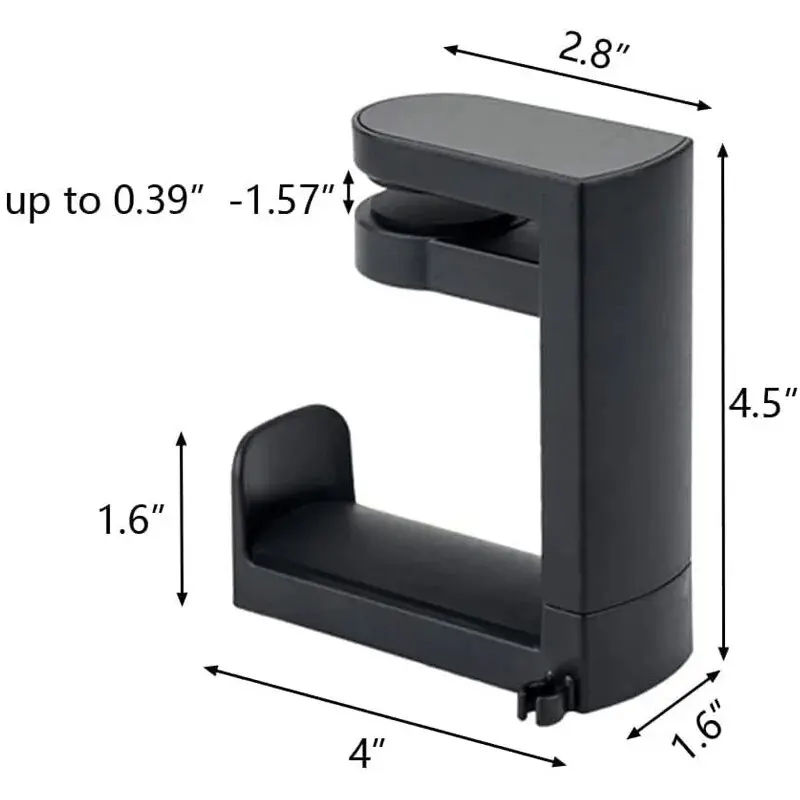Black Adjustable Headphone Stand for Desktops 5 Black Adjustable Headphone Stand for Desktops - Image 5