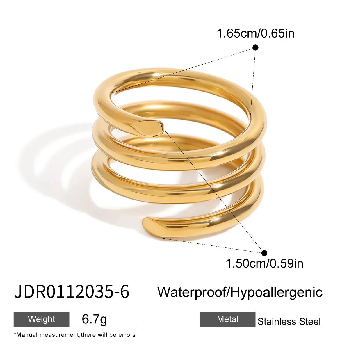 Minimalist Stainless Steel Gold Ring Set 8 Minimalist Stainless Steel Gold Ring Set - Image 8