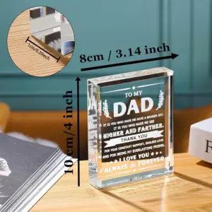 Elegant Dad’s Crystal Keepsake Plaque 7 Sd2ac84022c684441a4f658c990706ca8D