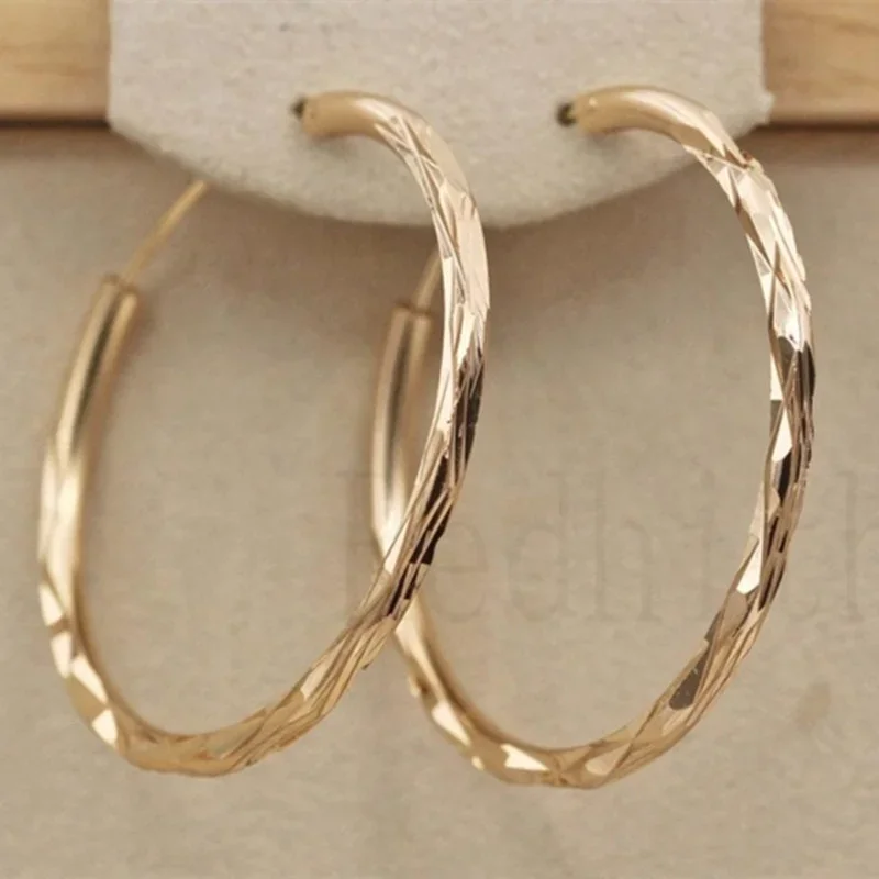 Large Gold Hoop Earrings for Women 3 Large Gold Hoop Earrings for Women - Image 3