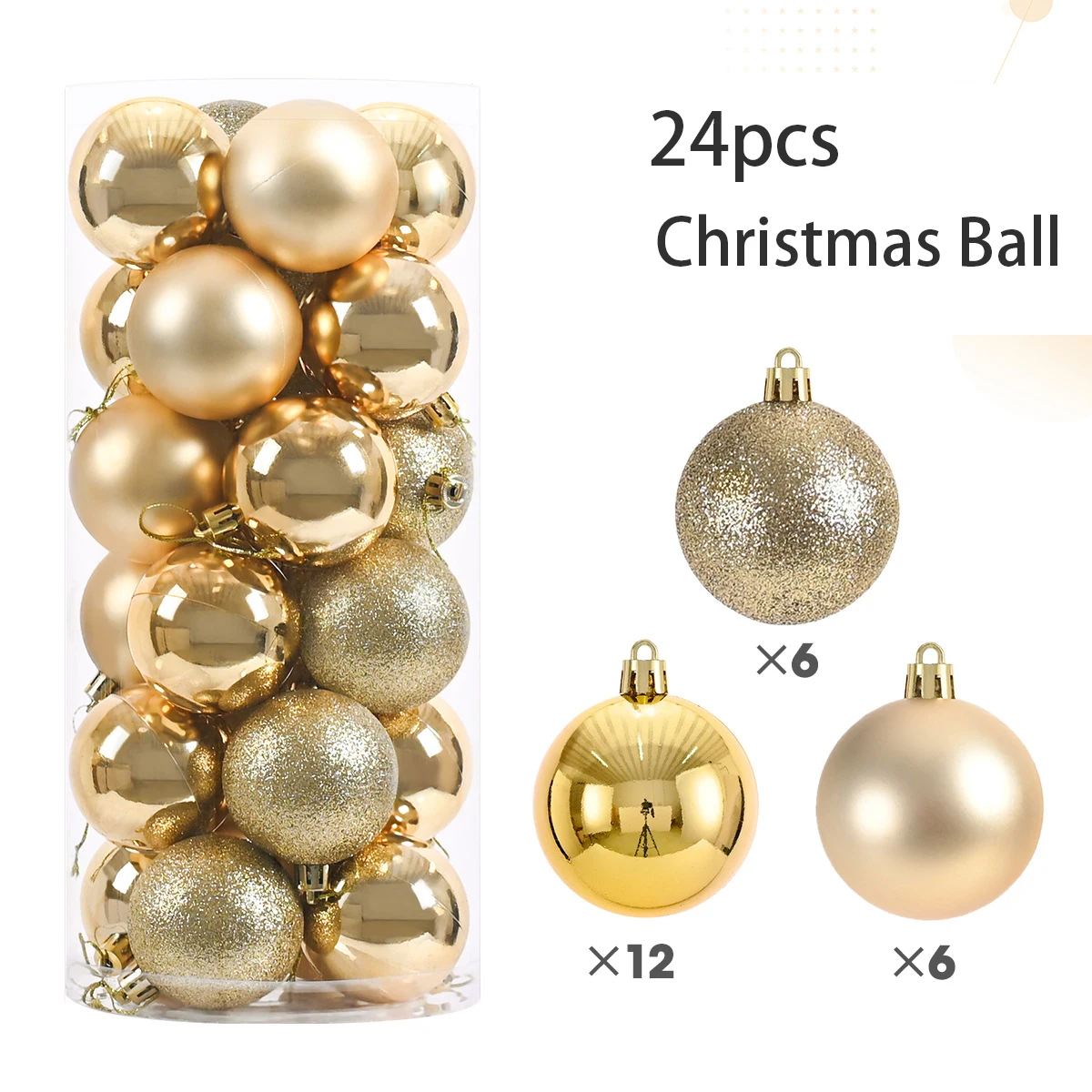 Colorful Christmas Ornament Set – 24 Pieces 6 Colorful Christmas Ornament Set – 24 Pieces - Image 6