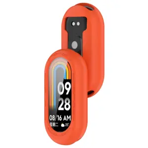 Vibrant Orange Silicone Case for Xiaomi Mi Band 8