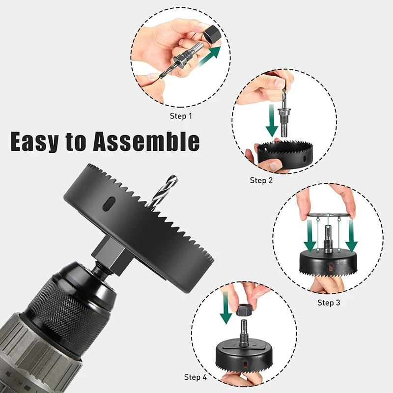 Professional Hole Saw Set 3/4" to 5" (19-127mm) 5 Professional Hole Saw Set 3/4" to 5" (19-127mm) - Image 5