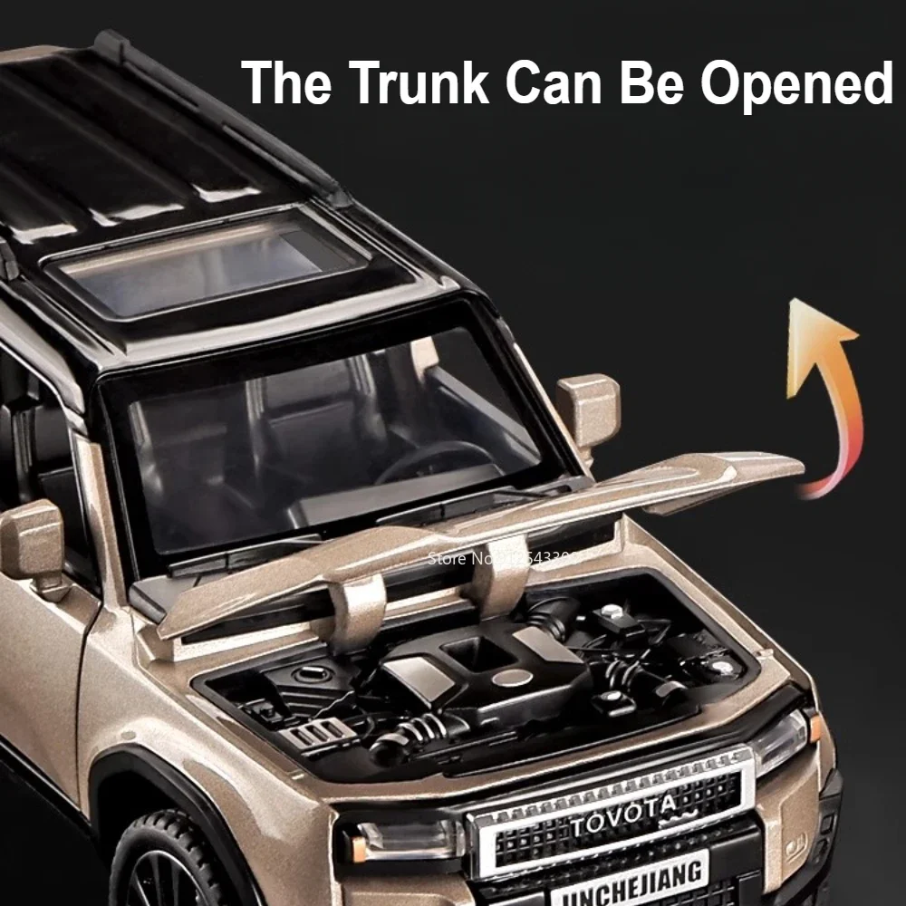 1:32 Scale Gold Prado Off-Road Toy Car 4 1:32 Scale Gold Prado Off-Road Toy Car - Image 4