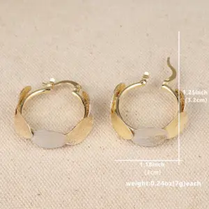 Geometric Oval Hoop Earrings in Silver & Gold 9 Sd2f8d1770b9a4b59bc071170365532c3O