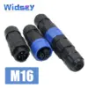 IP68 Waterproof M16 Cable Connector 2-4 Pin
