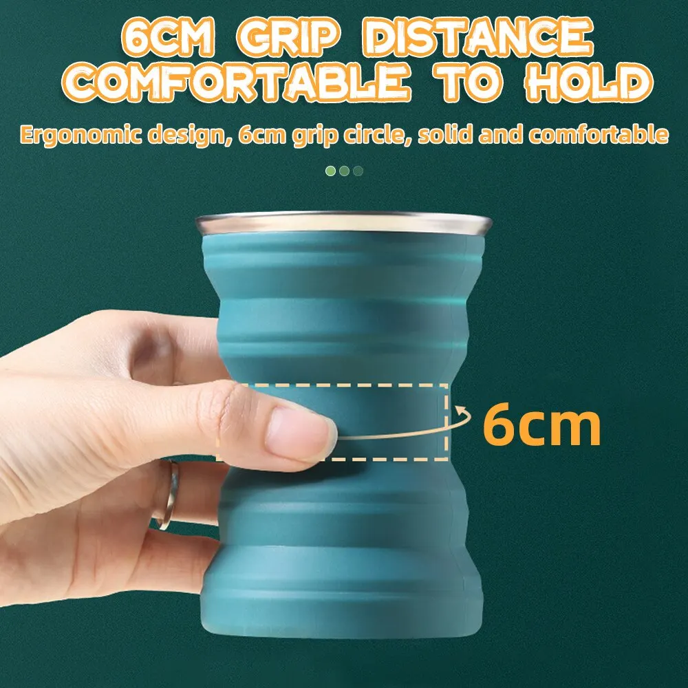 Foldable Silicone Travel Cup for Hot Drinks 2 Foldable Silicone Travel Cup for Hot Drinks - Image 2