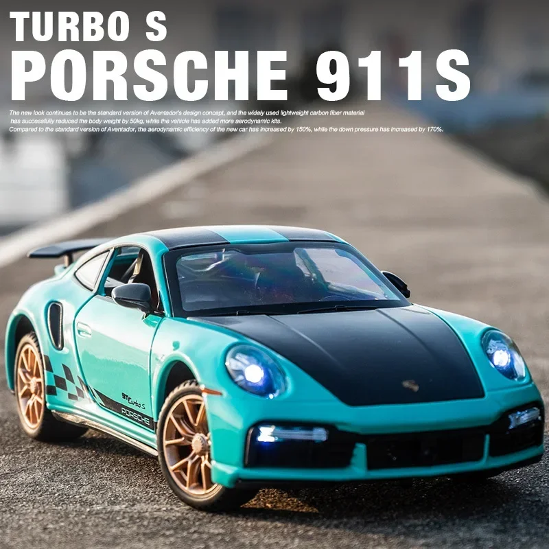 Vibrant Blue Porsche 911 Turbo S Targa Model 2 Vibrant Blue Porsche 911 Turbo S Targa Model - Image 2