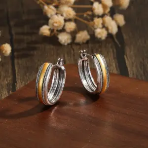 Vintage Gold Silver Drop Earrings 5 Sd36d42fea0124f3db807505e718609b7M