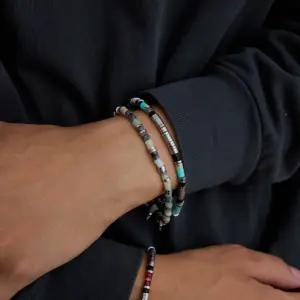 Stainless Steel Beaded Men's Bracelet JDB0111021 8 Sd36e4ef581324fa685f514ba7d873451S