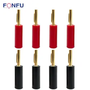 Gold-Plated Banana Connectors Set for Audio/Video