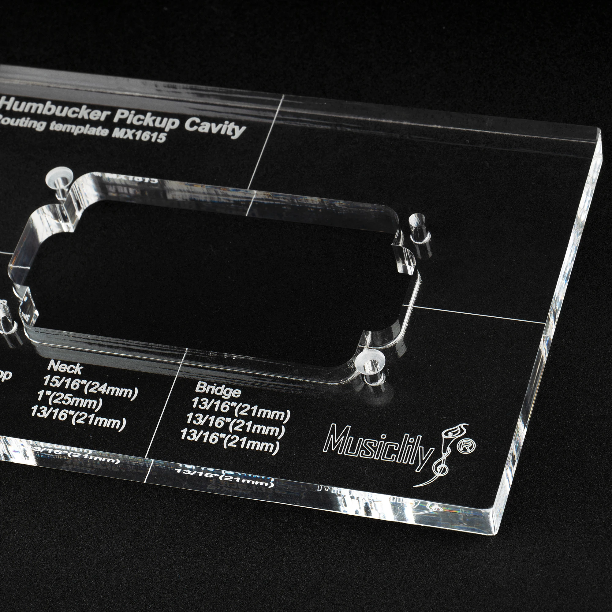 Humbucker Routing Template Acrylic 147.5x97.5mm 4 Humbucker Routing Template Acrylic 147.5x97.5mm - Image 4