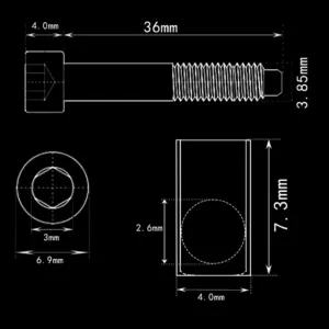 Titanium Floyd Rose Saddle Set for Floyd Rose/ Special 7 Sd3c56bea830d4dcd8ce7a6d194246ce8M