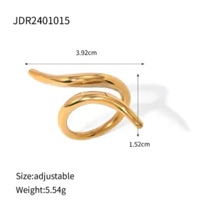 Modern Geometric Stainless Steel Women's Ring JDR2401015 15 Sd3d6408e86834d47b846242c0d9b00b55