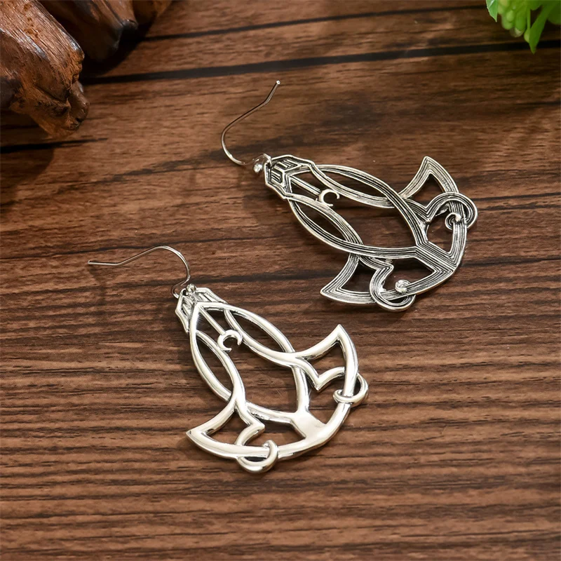 Vintage Silver Drop Earrings for Women 3 Vintage Silver Drop Earrings for Women - Image 3