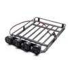 Rugged Metal Roof Rack with LED Lights for RC Cars