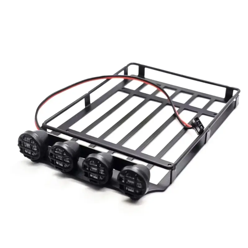 Elevate Your RC Car with the Rugged Metal Roof Rack and LED Lights 1 Sd3e7d2fac2c54473860b2c0c978cd96eI
