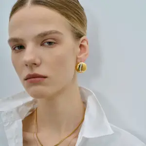 Geometric Stainless Steel Earrings for Women 12 Sd3e896f7496b46bead488b954010cd47O