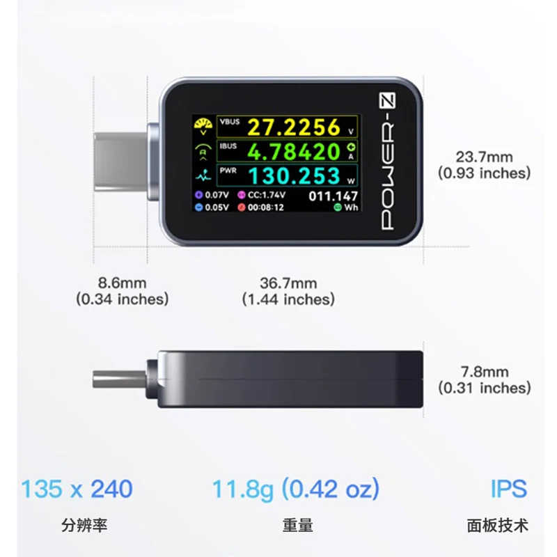 USB-C Power Detector 240W for Smartphones Laptops 3 USB-C Power Detector 240W for Smartphones Laptops - Image 3