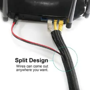 Black PET Nylon Braided Cable Sleeve 2m 12 Sd401122182d945538b2a3c64eb0a6ef0y