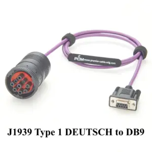 Purple J1939 CAN Bus Cable for Vehicle Systems