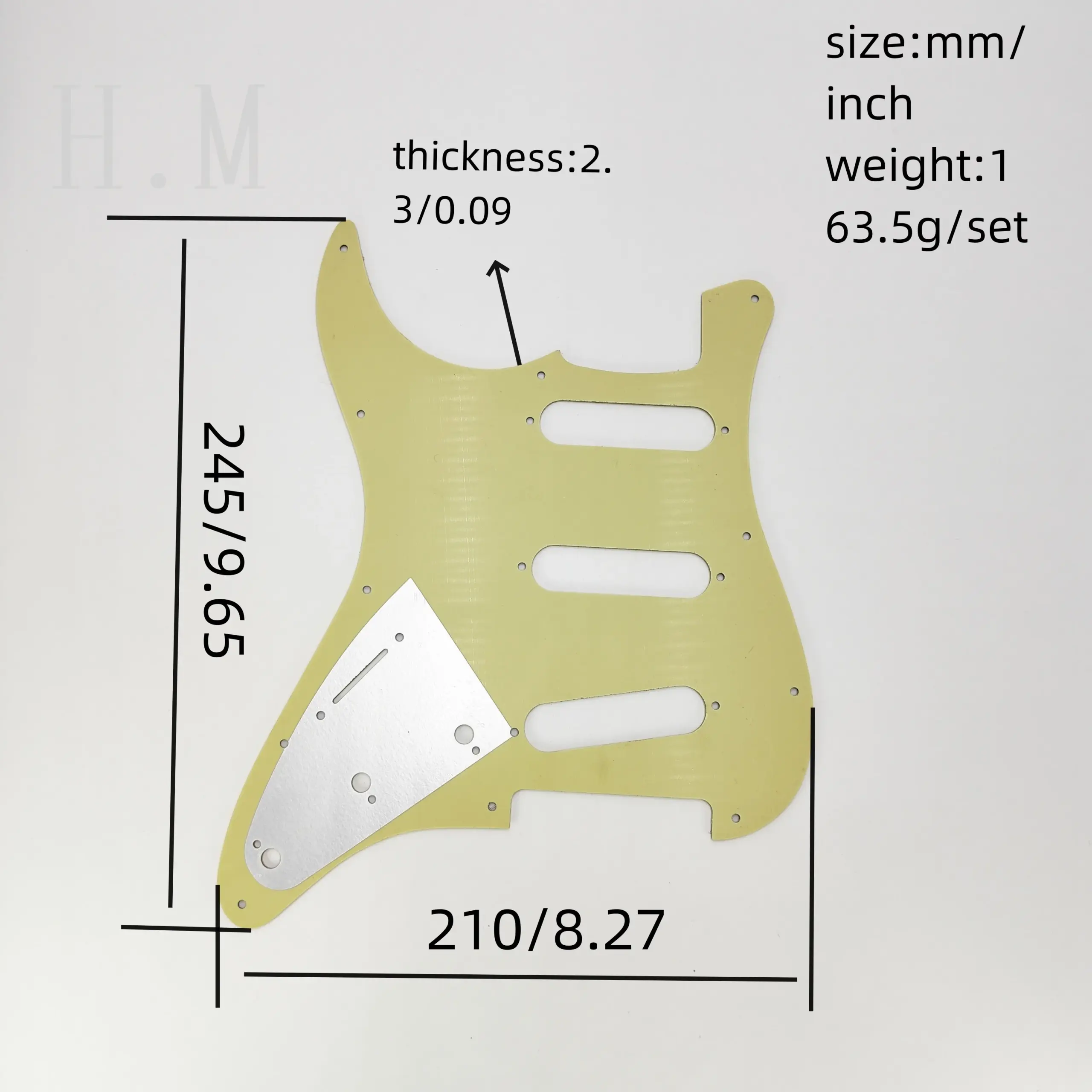 ST Guitar Accessories Set with Pickguard & Control Knobs 6 ST Guitar Accessories Set with Pickguard & Control Knobs - Image 6