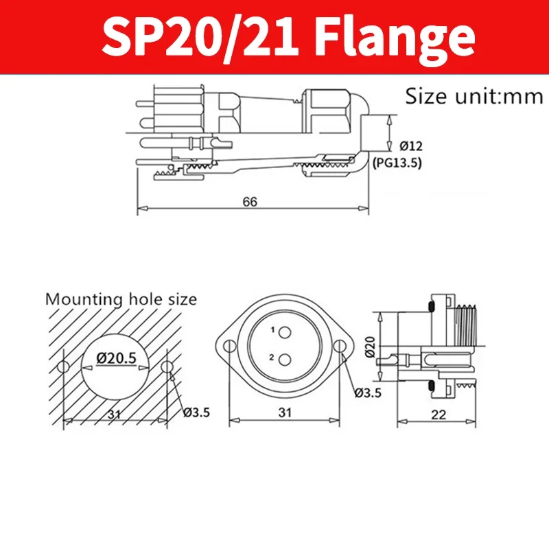 Waterproof Connector IP68 for Industrial Use 3 Waterproof Connector IP68 for Industrial Use - Image 3