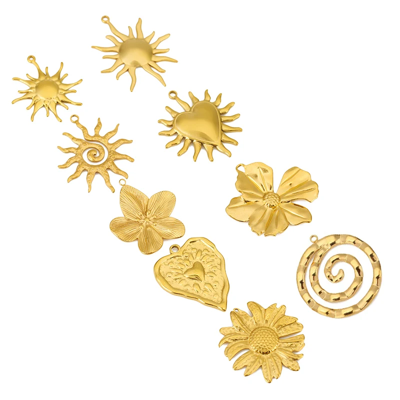 Stainless Steel Charm Set with Gold PVD Finish 3 Stainless Steel Charm Set with Gold PVD Finish - Image 3