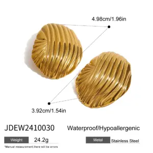 Gold Stainless Steel Circular Earrings 13 Sd475530c2f474b798c05dee93afe5d51m