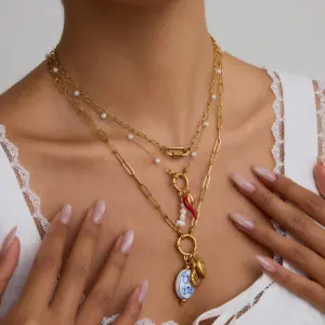 Gold Colored Jewelry Set with Charms 12 Sd4765f164866455f94c2801807ee2c20V