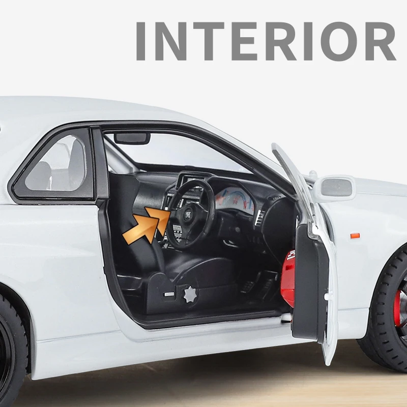 Nissan GTR R34 Skyline 1:18 Diecast Model 4 Nissan GTR R34 Skyline 1:18 Diecast Model - Image 4