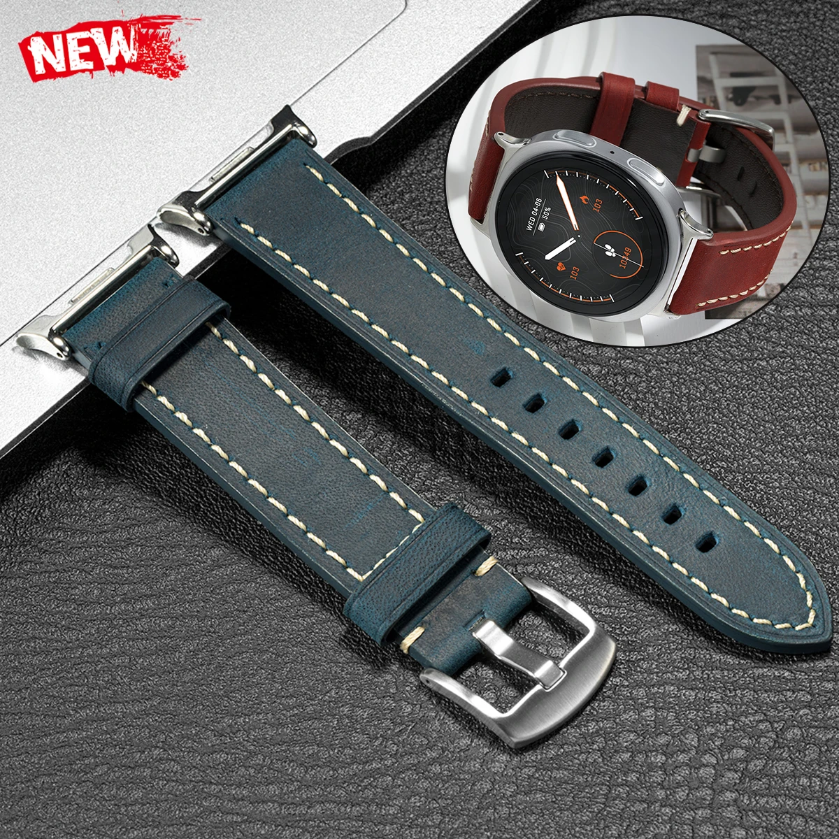 Premium Leather Strap for Samsung Galaxy Watch Ultra 7 1 Premium Leather Strap for Samsung Galaxy Watch Ultra 7