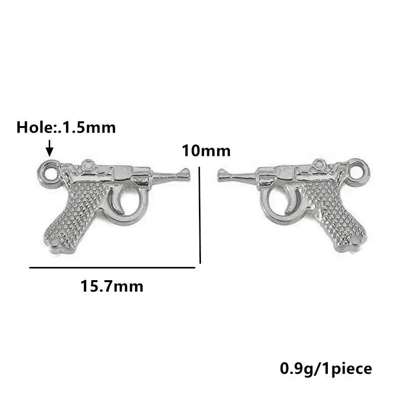 Stainless Steel Gun Charm Set for Jewelry 10 Stainless Steel Gun Charm Set for Jewelry - Image 10