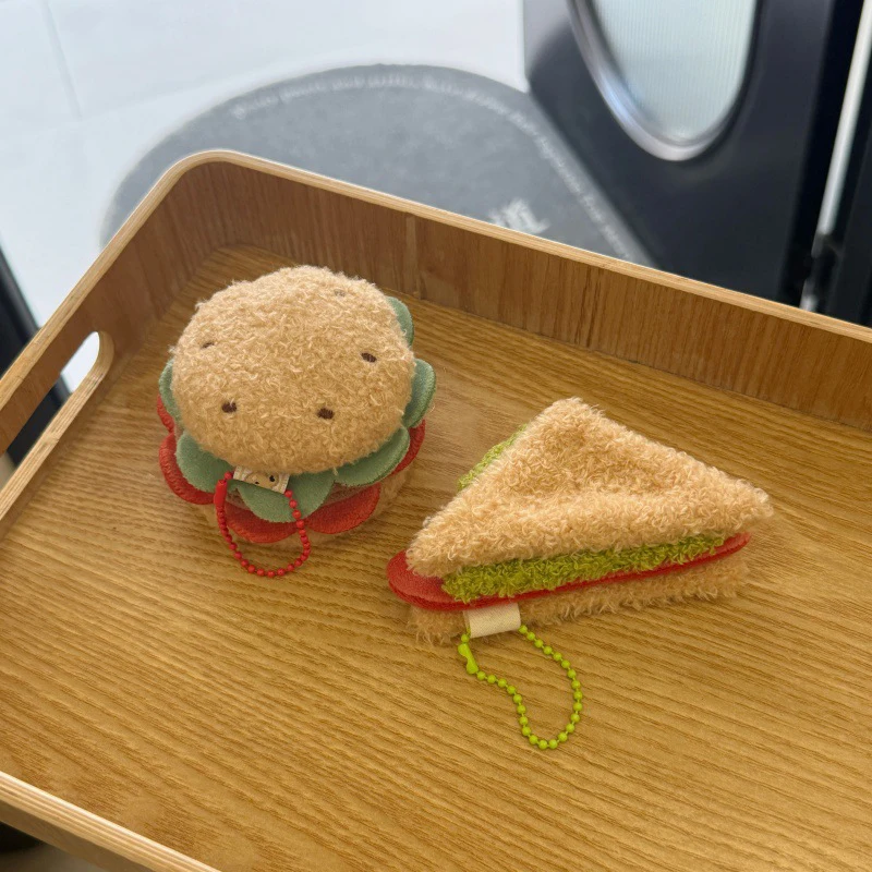 Plush Hamburger Keychain for Bags 3 Plush Hamburger Keychain for Bags - Image 3