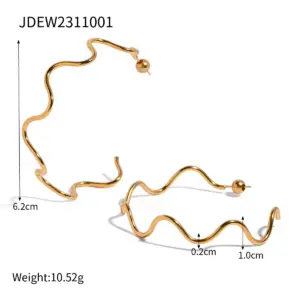 Stainless Steel Gold-Tone Hoop Earrings 13 Sd4ce9f4e98e04008ba7cde73a620d98a3