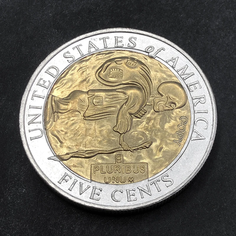 Patriotic US Skeleton Challenge Coin 38mm Copper 3 Patriotic US Skeleton Challenge Coin 38mm Copper - Image 3