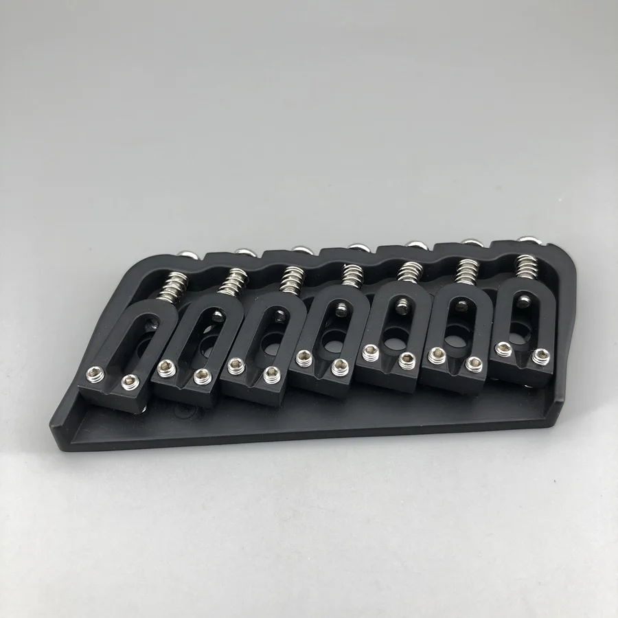 7-String Multi-Scale Guitar Bridge Black 2 7-String Multi-Scale Guitar Bridge Black - Image 2