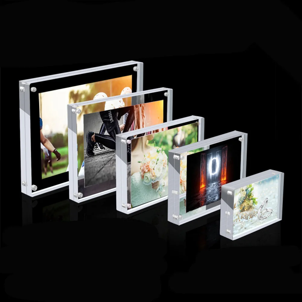 Modern Acrylic Magnetic Photo Frame 7 Sizes 4 Modern Acrylic Magnetic Photo Frame 7 Sizes - Image 4