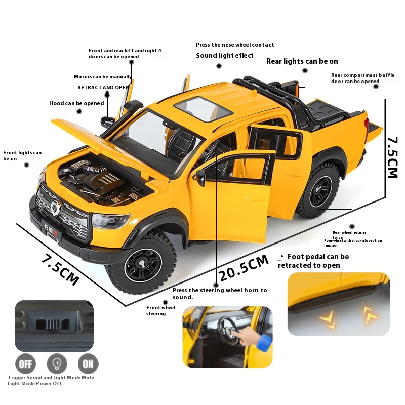 Great Wall POER 1:24 Diecast Model Pickup 3 Great Wall POER 1:24 Diecast Model Pickup - Image 3