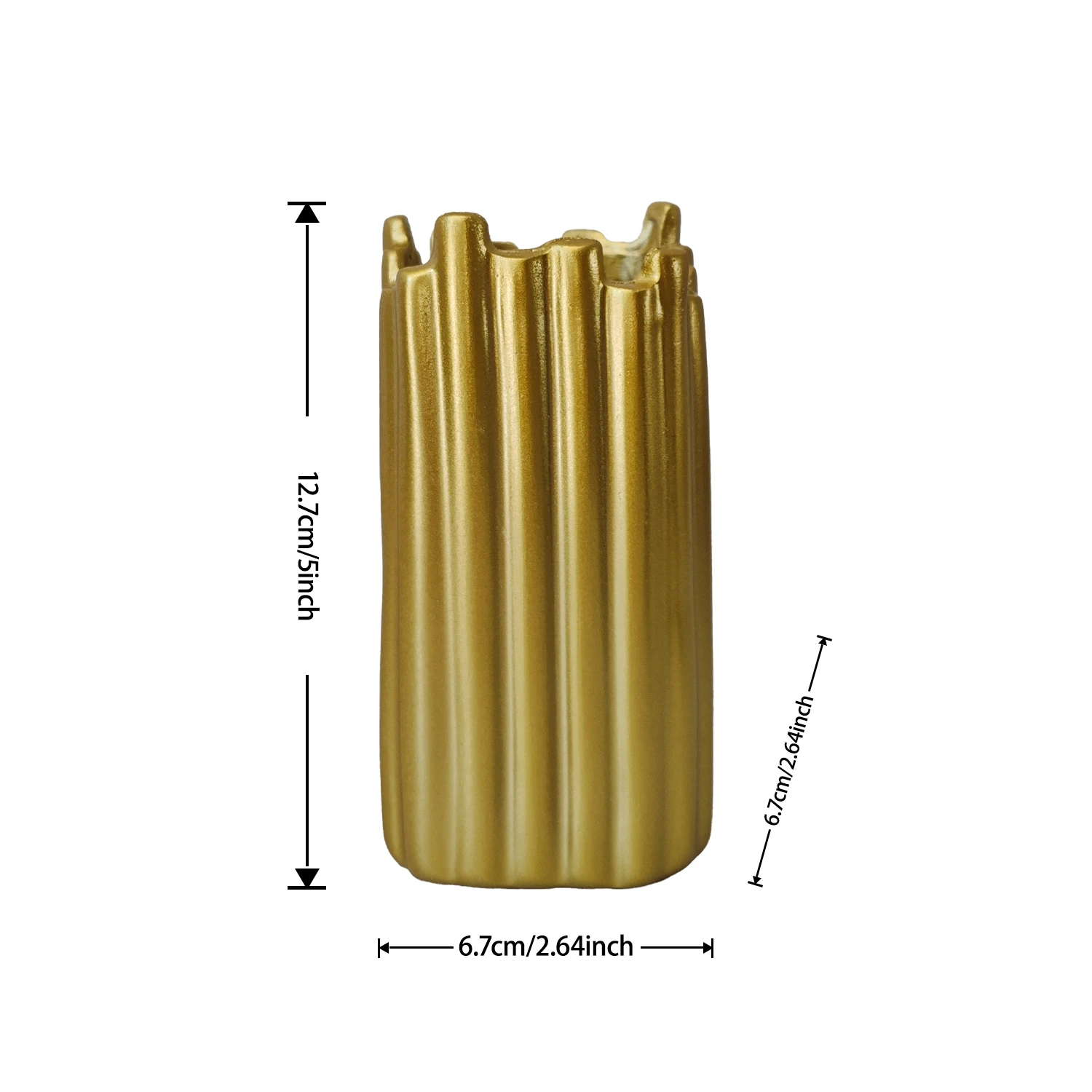 Modern Geometric Pleated Art Vase 6 Modern Geometric Pleated Art Vase - Image 6