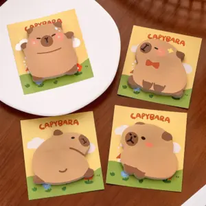 Kawaii Capybara Sticky Notes Set
