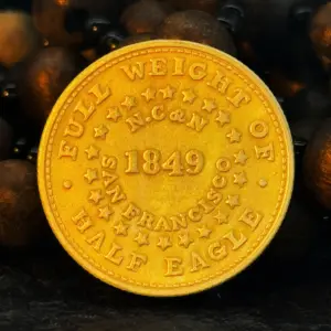 Vintage Copper Replica Coin 22mm California Half Eagle