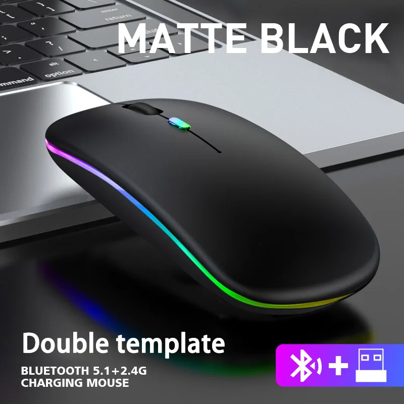 Black RGB Wireless Mouse with Dual Connectivity 9 Black RGB Wireless Mouse with Dual Connectivity - Image 9