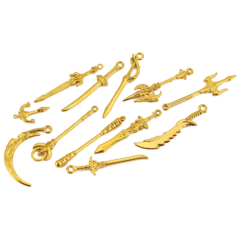 Stainless Steel Knightly Sword Charm Set 2 Stainless Steel Knightly Sword Charm Set - Image 2